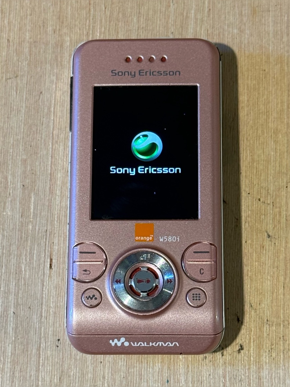 Sony Ericsson Walkman W580i Pink UNKNOWN CARRIER Working Slider Phone SOLD AS IS